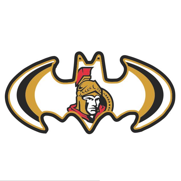 Ottawa Senators Batman Logo fabric transfer